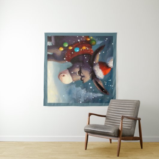 Tenture Donkey de Noël 2 (En situation (horizontale))