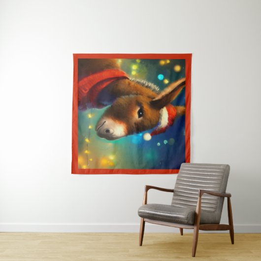 Tenture Donkey de Noël 3 (En situation (horizontale))