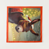 Tenture Donkey de Noël 4 (Devant (Horizontal))
