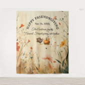 Tenture Donner Merci Friendsgiving Party Picture Backdrop (Devant)