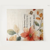 Tenture Donnez Merci Floral Friendsgiving Picture Backdrop (Devant (Horizontal))