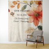 Tenture Donnez Merci Floral Friendsgiving Picture Backdrop (En situation)