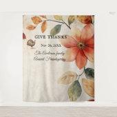 Tenture Donnez Merci Floral Friendsgiving Picture Backdrop (Devant)