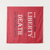 Tenture Donnez-moi la liberté ou la mort 4 juillet (Devant (Horizontal))