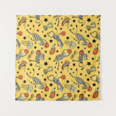 Tenture Doodles de Courtside : Zebra Basketball Fantasia (Devant (Horizontal))