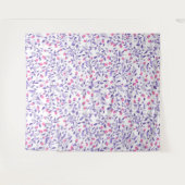 Tenture Doodles floraux rose et violet (Devant (Horizontal))