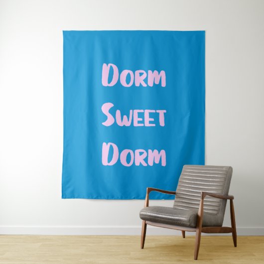 Tenture Dorme mignonne Dorme douce en bleu et rose (En situation)