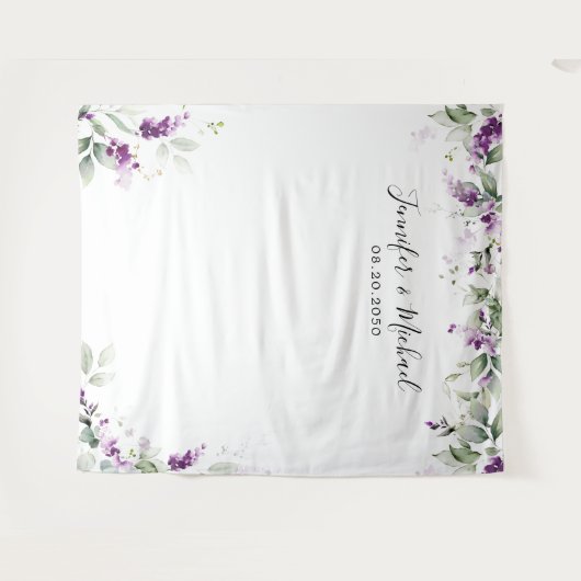 Tenture Dorsures Mariage de lavande de verdure pourpre (Devant (Horizontal))