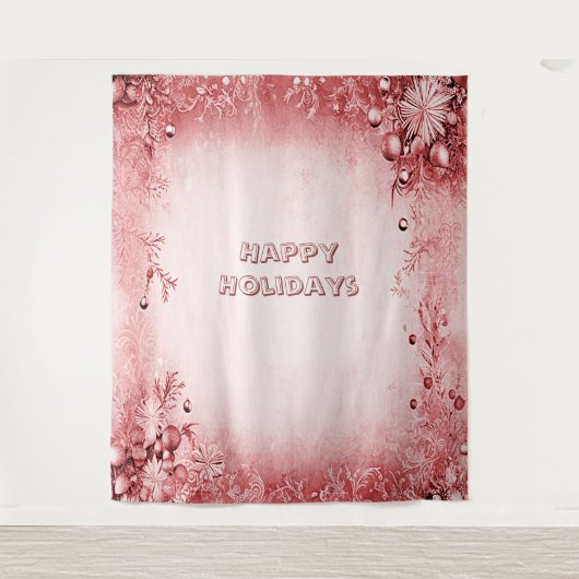 Tenture Dossier de vacances rose rouge (Devant)