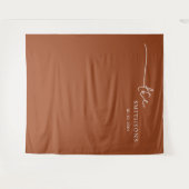 Tenture Dossier photo du Mariage de nom personnalisé (Devant (Horizontal))