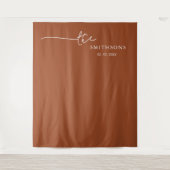 Tenture Dossier photo du Mariage de nom personnalisé (Devant)