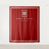 Tenture Double Bonheur Mariage chinois arrière-plan photo (Devant)