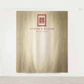 Tenture Double Bonheur Mariage chinois arrière-plan photo (Devant)