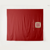 Tenture Double Bonheur Mariage chinois arrière-plan photo (Devant (Horizontal))