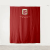 Tenture Double Bonheur Mariage chinois arrière-plan photo (Devant)