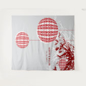 Tenture Double Happiness Lanternes Mariage arrière-plan ph (Devant (Horizontal))