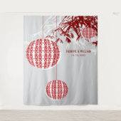 Tenture Double Happiness Lanternes Mariage arrière-plan ph (Devant)