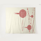 Tenture Double Happiness Lanternes Mariage arrière-plan ph (Devant (Horizontal))