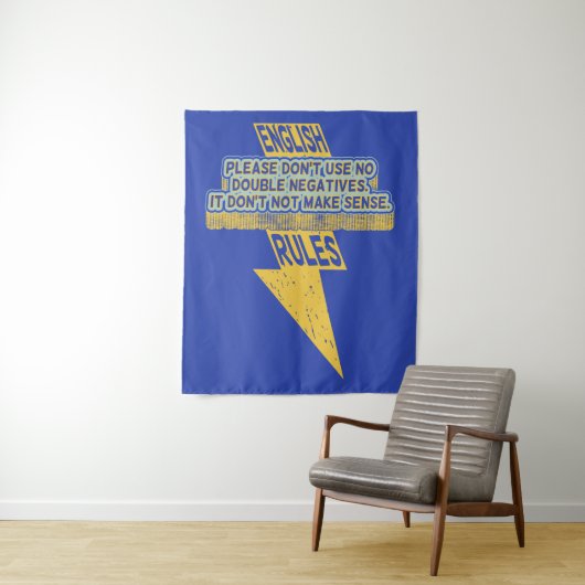 Tenture Double lecture négative de l'anglais (En situation)