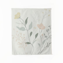 Douce Botanique – Fleur Sauvage Pastel Minimaliste