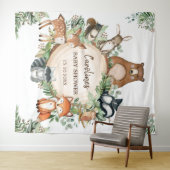 Tenture Douce Fête Bébé Animaux de la Forêt de Verdure (En situation (horizontale))