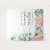 Tenture Douce Fête de Mariage Florale Aquarelle Rose (Devant (Horizontal))