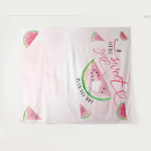 Tenture Douce Fête Prénatale Fille au Pastèque Aquarelle  (Devant (Horizontal))