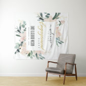 TENTURE DOUCE FLEUR ROSE A L'AQUARELLE POUR LE BIENVENUE D (En situation (horizontale))