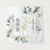 TENTURE DOUCE FLEUR ROSE PÂLE À L'AQUARELLE BIENVENUE À LA (Devant (Horizontal))