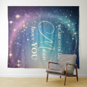 Tenture Douce Lune et Étoiles Baby Shower (En situation (horizontale))