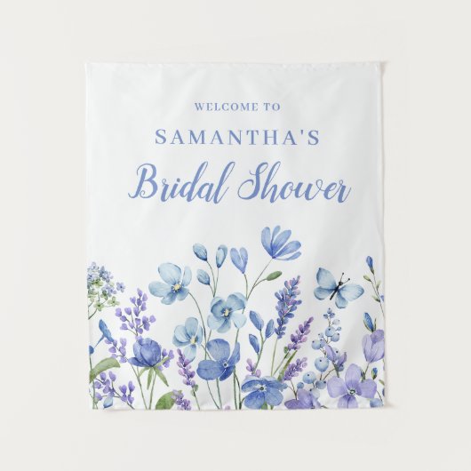 Tenture Douce Mariage Floral Bleu (Devant)