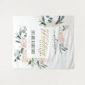 TENTURE DOUCE MARIÉE FLEUR OR ROSEAUX A L'AQUARELLE BIENVE (Devant (Horizontal))