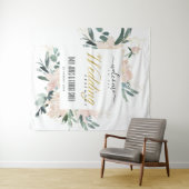 TENTURE DOUCE MARIÉE FLEURIE AQUARELLE OR ROSE WELCOME (En situation (horizontale))