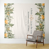 Tenture Douce orange rustique bébé shower pour une petite (En situation (horizontale))