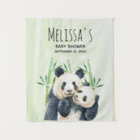 Douce Oursons Pandas S'étreignant Shower de Bébé à