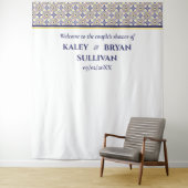 Tenture Douche carrelée jaune de la marine espagnole Photo (En situation)