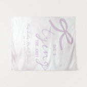 Tenture Douche de Mariage à l'Aquarelle Ruban Violet (Devant (Horizontal))