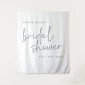 Tenture Douteux bleu et blanc Fête des mariées minimale fo (Devant)