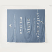 Tenture Douteux Mariage bleu arrière-plan Affiche de bienv (Devant (Horizontal))
