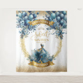 Tenture Doux 16 Robe Bleue Aquarelle Parties scintillant O (Devant)