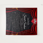 Tenture Doux 16 Rose Argent Rideau rouge Parties scintilla (Devant (Horizontal))