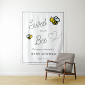 Tenture Doux comme peut l'être une abeille blanche Baby Sh (En situation)