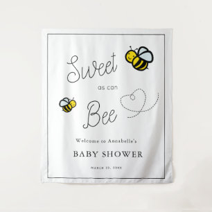 Tenture Doux comme peut l'être une abeille Blanche Baby Sh
