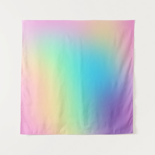 Tenture Doux Pastel Prismatic Gradient arc-en-ciel (Devant (Horizontal))