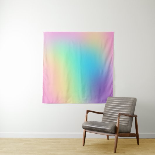 Tenture Doux Pastel Prismatic Gradient arc-en-ciel (En situation (horizontale))