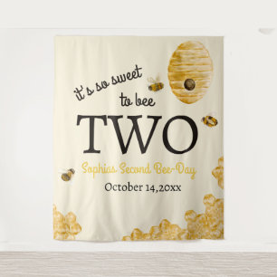 Tenture Doux Pour L'Abeille Deuxième Anniversaire Abeilles
