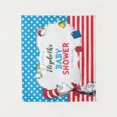 Tenture Dr. Seuss | Baby Shower Chat au Chapeau (Devant)