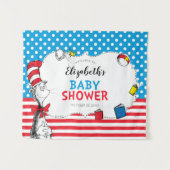Tenture Dr. Seuss | Cat in the Hat Baby Shower (Devant (Horizontal))