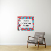 Tenture Dr. Seuss | Fête d'anniversaire du Chat dans le Ch (En situation (horizontale))