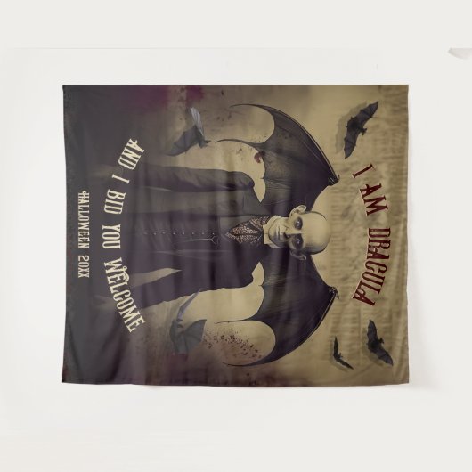 Tenture Dracula Halloween Photo Boot Arrière-plan (Devant (Horizontal))